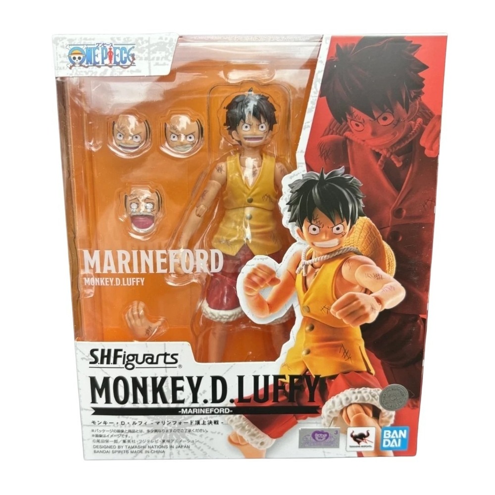 Bandai S.H.Figuarts One Piece Monkey D. Luffy Marineford Action Figure Bin Deal